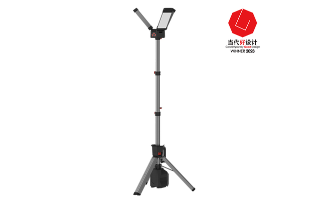 18V tool battery portable tripod light for worksite, 9000 lumen