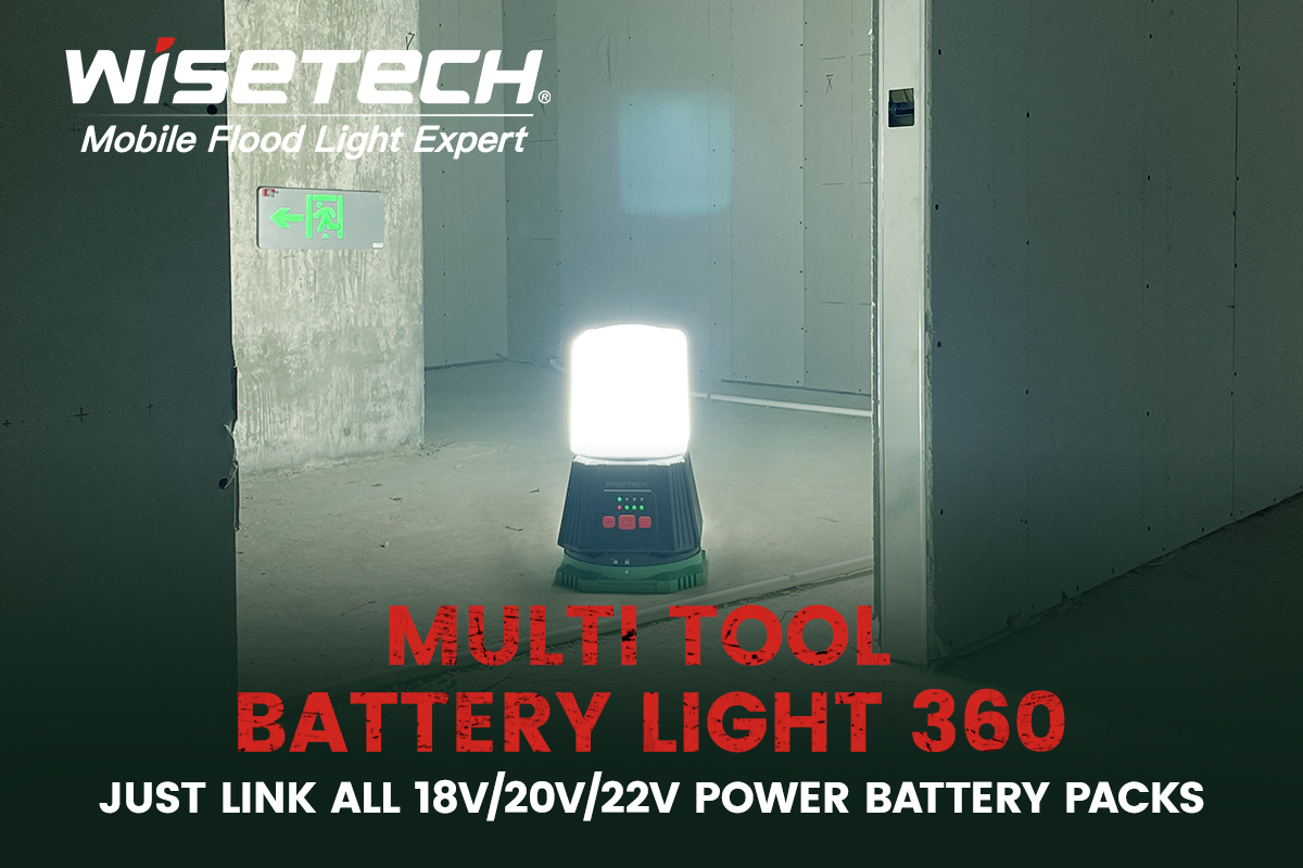 WISETECH Multi Tool Battery Frosted Work Light 360 – Industrial-Grade 360°Lighting from a Leading ODM Factory