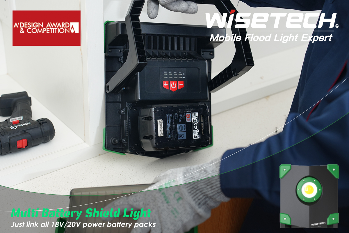 WISETECH Multi Battery Shield Light: Industrial-Grade Illumination, Certified for Europe