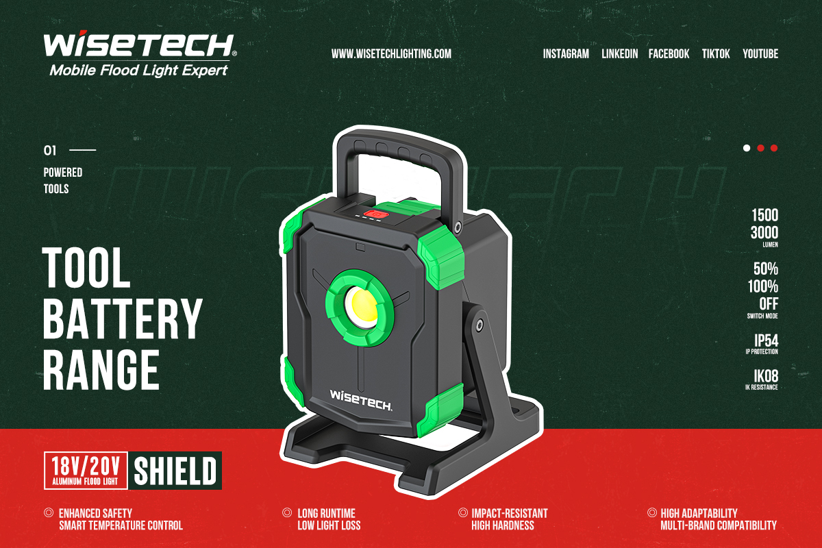 WISETECH Tool Battery Range – Smarter, Safer, and Stronger Lighting for Professionals