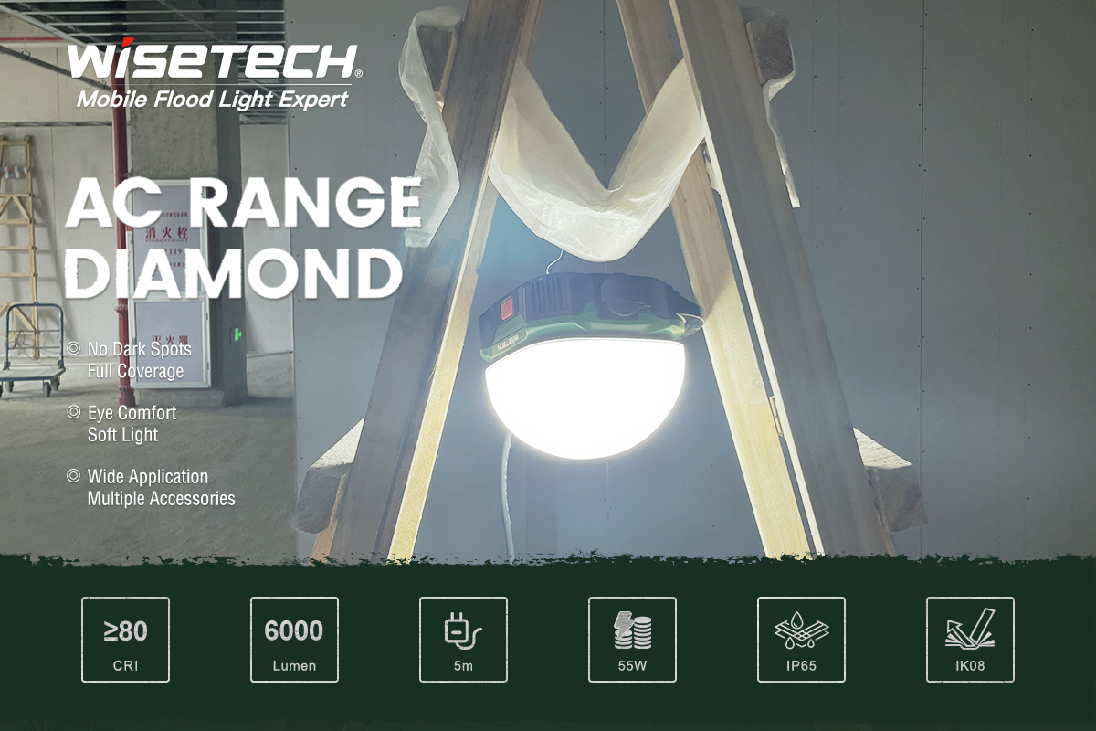 Wisetech AC Range Diamond — A Professional Plug-in Work Light Designed for Real Industrial Sites